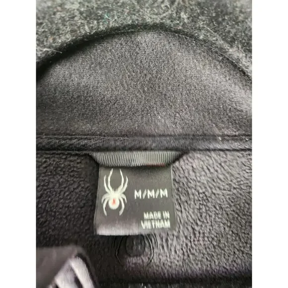 Spyder 1/4 zip Mens Outbound Size Medium Gray Black long sleeve - Picture 5 of 7